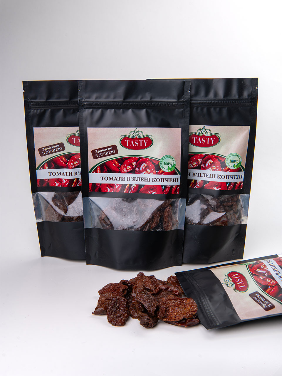Томати вʼялені копчені